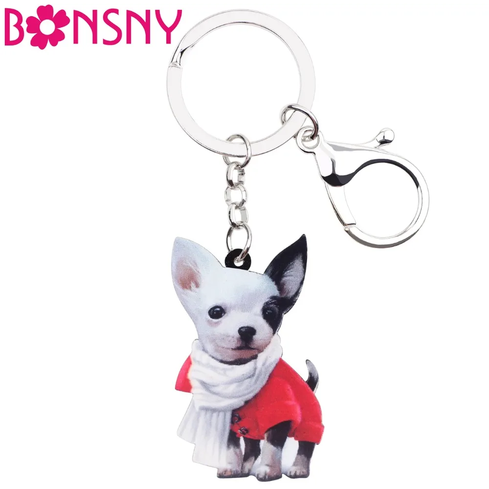 Buy Bonsny Acrylic Anime Scarf Chihuahua Dog Key