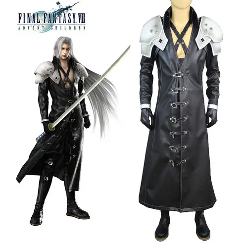

Anime! Final Fantasy VII Sephiroth Luxury Cosplay Costume For Women/Men Custom-made Size Free Shipping