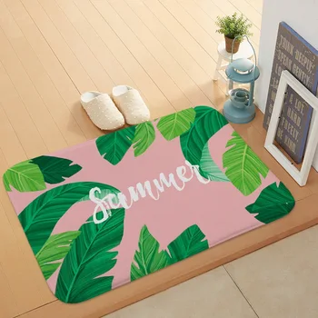

Hot Sale Mat Nordic Sweet Home Palm Bades Leabes Leafy Neesle Pine Area Rug 50*80 Sponge Entry Hallway Decor Summer Small Carpet