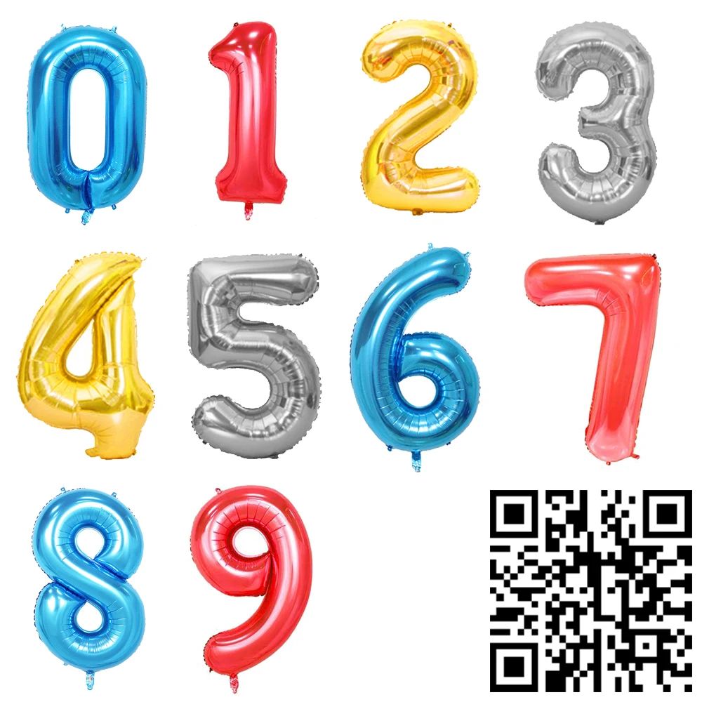 

1pc 16/30/40inch Gold Aluminium Foil Number Ballons Kids Event Festive Supplies Birthday Party Decoration Wedding Balloons