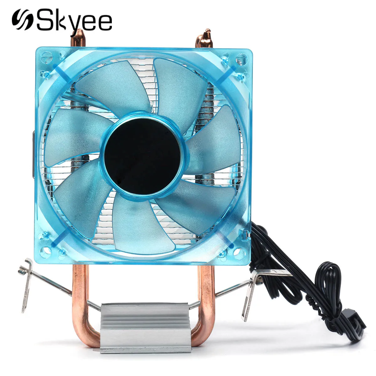

2018 LED CPU Cooling Fan 90mm Dual Copper Pipe Aluminum Heatsink Cooler Cooling Fan for AMD FM1 AM2 + AM3 +Intel 775 1155 1156