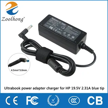 

2015 Ultrabook power adapter charger for HP 19.5V 2.31A blue tip