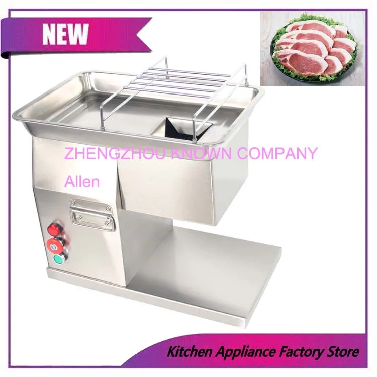 

Small Table Model Commercial Houshold Double hob meat slicer Stainless steel large vertical slicing machine meat cutter