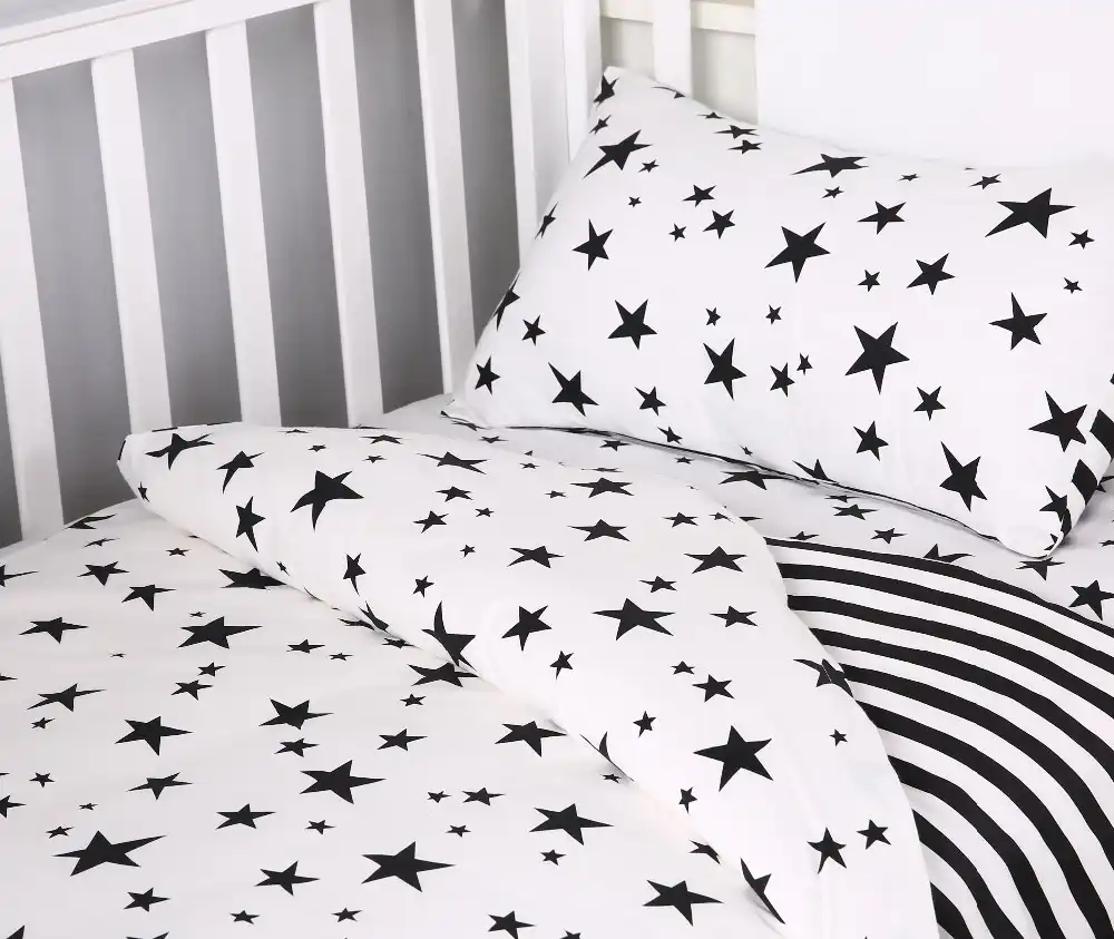 monochrome cot bed bedding