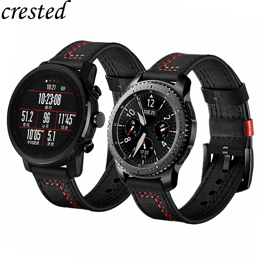 Шестерни S3 Frontier ремешок для смарт часов Samsung Galaxy Watch 46mm браслет 22 мм кожаный Huawei