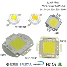 10W/20W/30W/50W/100W LED Light Beads High Power Lamp floodlight Warm white/White Epistar 35mil 45mil Chips Free shipping