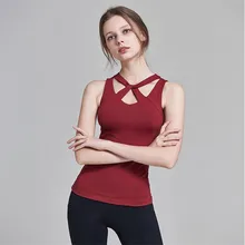 Йога Рубашка тренировки Топы для женщин Йога Топы Женская Спортивная одежда без рукавов быстросохнущая Бег Спортивные топы Одежда для спортзала