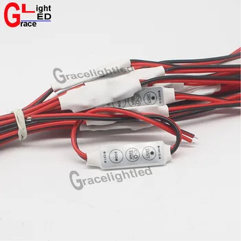 

10pcs/lot mini 3 Keys Dimmer Controller DC 12V For Single Color 5050 3528 Led Light Strip