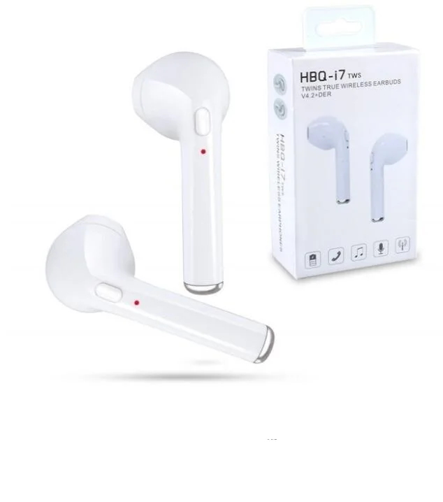 HBQ i7 TWS беспроводные наушники Bluetooth V4.2 стерео гарнитура для iPhone 8 plus 7s 7 plus|Наушники