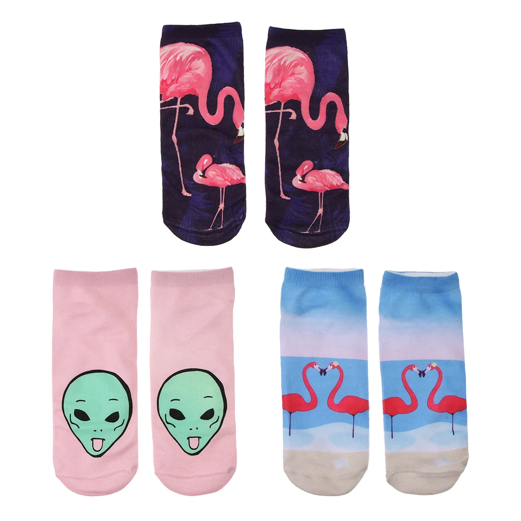 

Women Funny Cute Ankle Socks Girls Cotton Flamingo Low Cut Cozy Socks Woman Sokken Calcetines Algodon Mujer