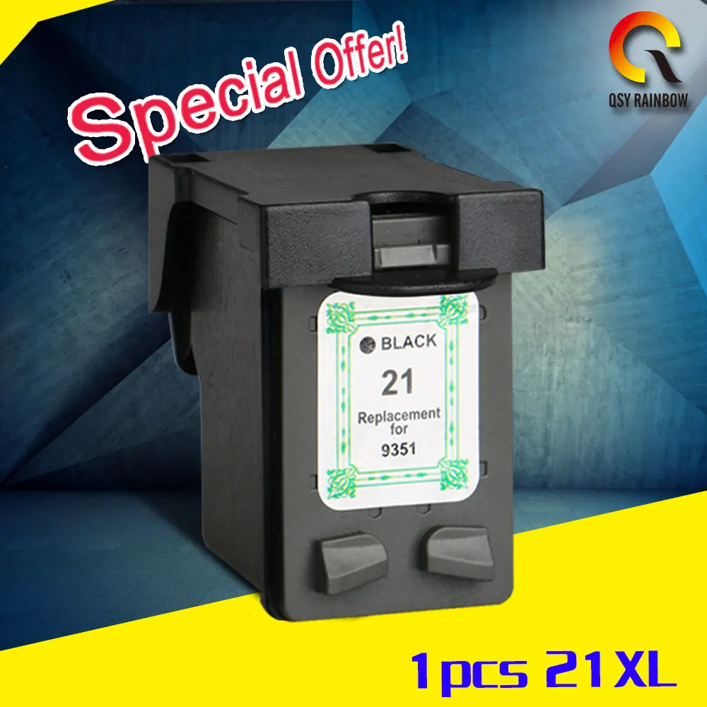 1 Black Ink Cartridges compatible For HP 21xl Deskjet F2180 F2280 F4180 F4100 F2100 F2200 F300