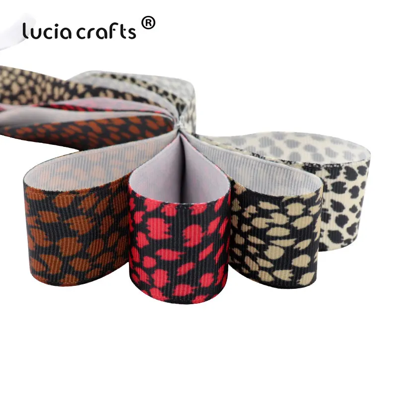 Lucia Crafts 5 ярдов/партия 25 мм печатные ленты для женщин бант ремесла одежда