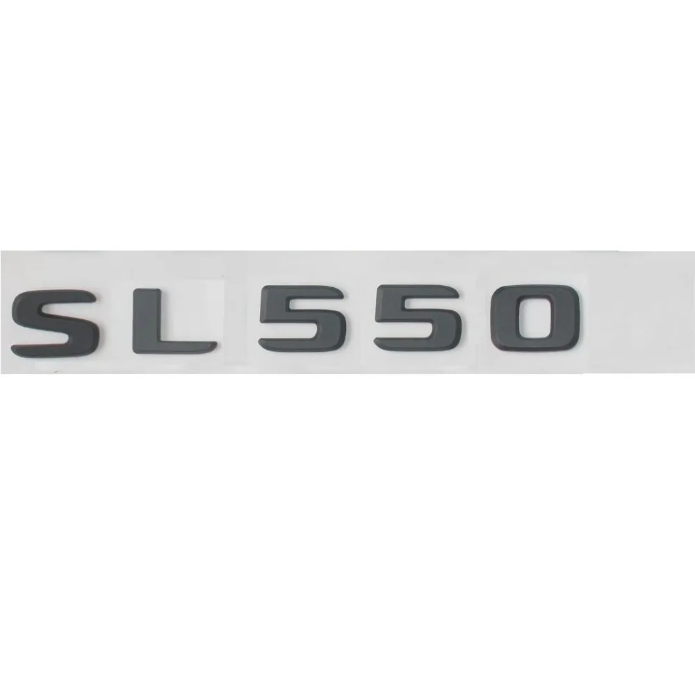 

Newest Matte Black ABS Rear Trunk Letters Badge Badges Emblem Emblems Decal Sticker for Mercedes Benz SL550 2017