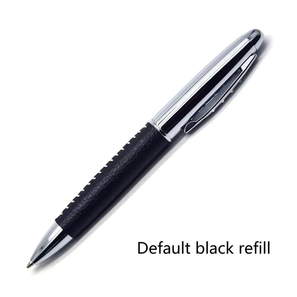 CCCAGYA A019 Leather leopard металлическая шариковая ручка для учебы, офиса, школы, канцелярские принадлежности, Подарочная роскошная ручка и ручка для письма в отеле - Цвет: Pen - Black ink