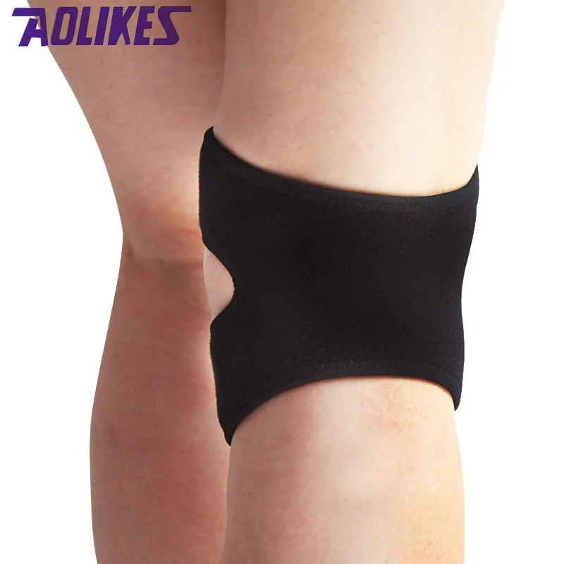 AOLIKES 1 قطعة مطاطا الرضفة دعم قابل للتعديل الركبة المتزلجون الفرقة حامي الطائرة الرضفة الرياضة السلامة منصات rodilla