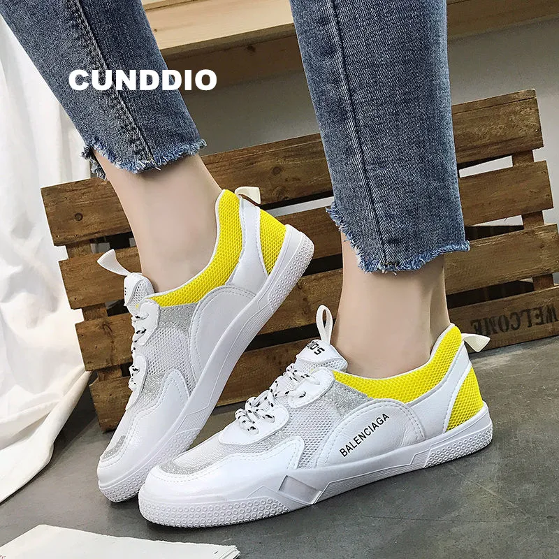 

shoes 2018 Summer platform White Shoes Mesh Casual Flats sneakers women tenis feminino casual Brands woman street zapatos mujer