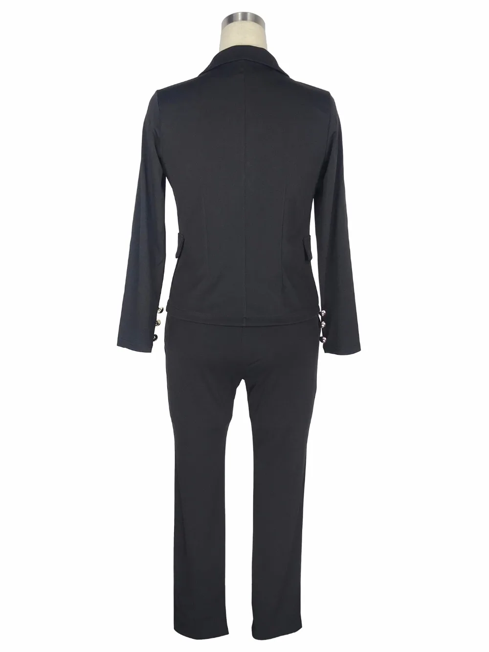 2019 Work Pant Suit OL 2 Piece Set for Women Business Interview Suit Set Uniform Blazer Pencil Pant Office Lady Suit Black White