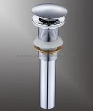Polished Chrome Bathroom Lavatory Sink Pop Up Drain Brass Vanity Vessel Sink Drain Without Overflow Bsd020 drains bathroom parts brass black lavatory vessel vanity sink pop up drain stopper with overflow faucet accessories hj 0618h