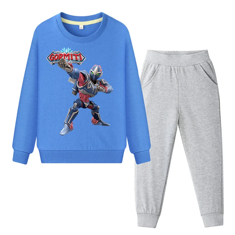 

Hot Game Gormiti Clothing Sets Kids Clothes Set Boys Girls Spring Autumn Sports Tracksuits Child Cotton Hoodies+Pant Suits DY115