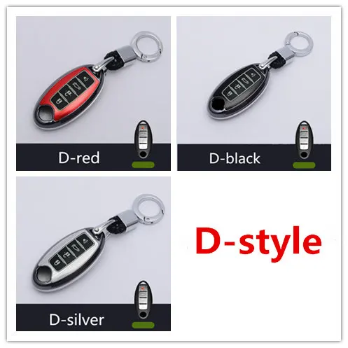 D Светящийся Автомобильный Брелок чехол для Nissan Qashqai Skyline Juke Alissa X-trail Keyless 3 4 кнопки брелок для автомобиля-Стайлинг - Название цвета: D