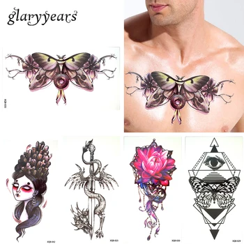 

21 Designs 1 Piece Flower Arm Body Art Tattoo Sticker Temporary Waterproof Decal for Women Men Moth Flower Design Party 2019 XQB