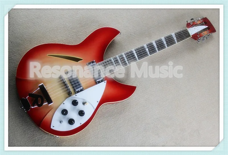 

Hot Sale CS Cherry Sunburst Finish Suneye Rick 360 12 String Electric Guitar Hollow Maple Guitar Body & Kit Available