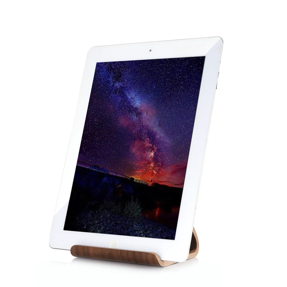 New Arrival Samdi Wood Anti-Slip Universal Phone Tablet Stand Holder for iPhone iPad Samsung