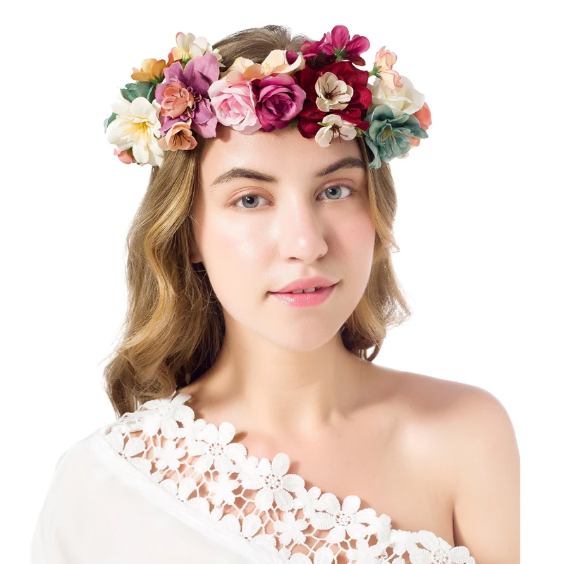 Buy Handmade Flower Wreath Bridal Headband headdress