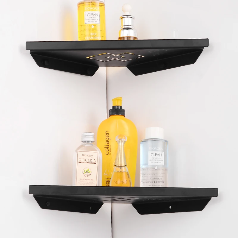 Preise Bad Regal Organizer Schwarz Edelstahl Bad Regale Wand Regal Dusche Storage Rack Wc Ecke Caddy Shampoo Rack