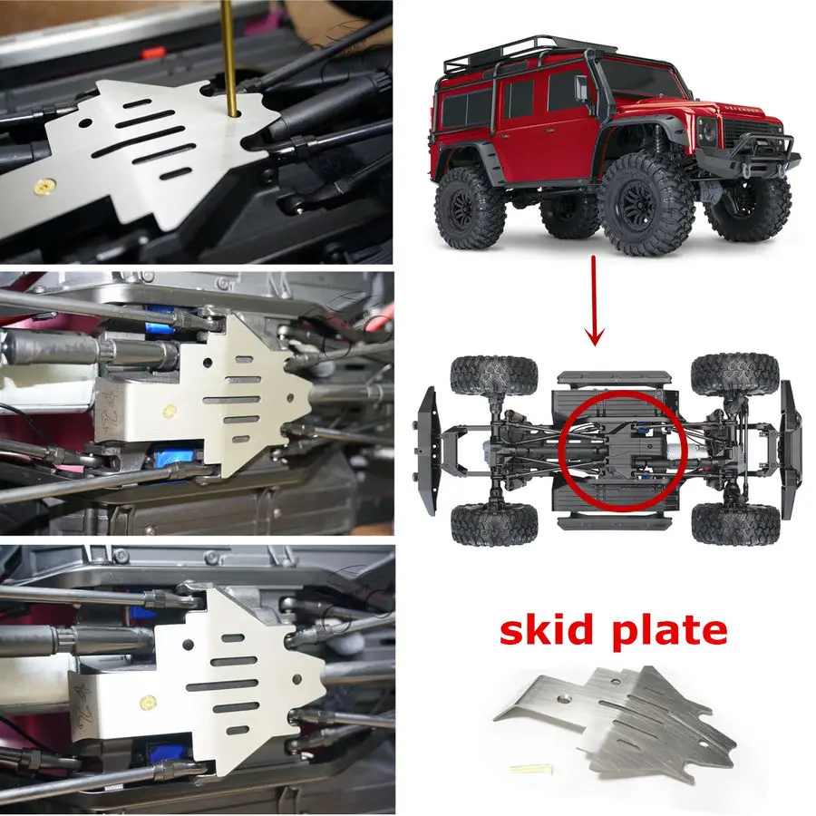 TRX4 Stainless Steel Chassis Armor Protection Skid Plate for 1/10 RC