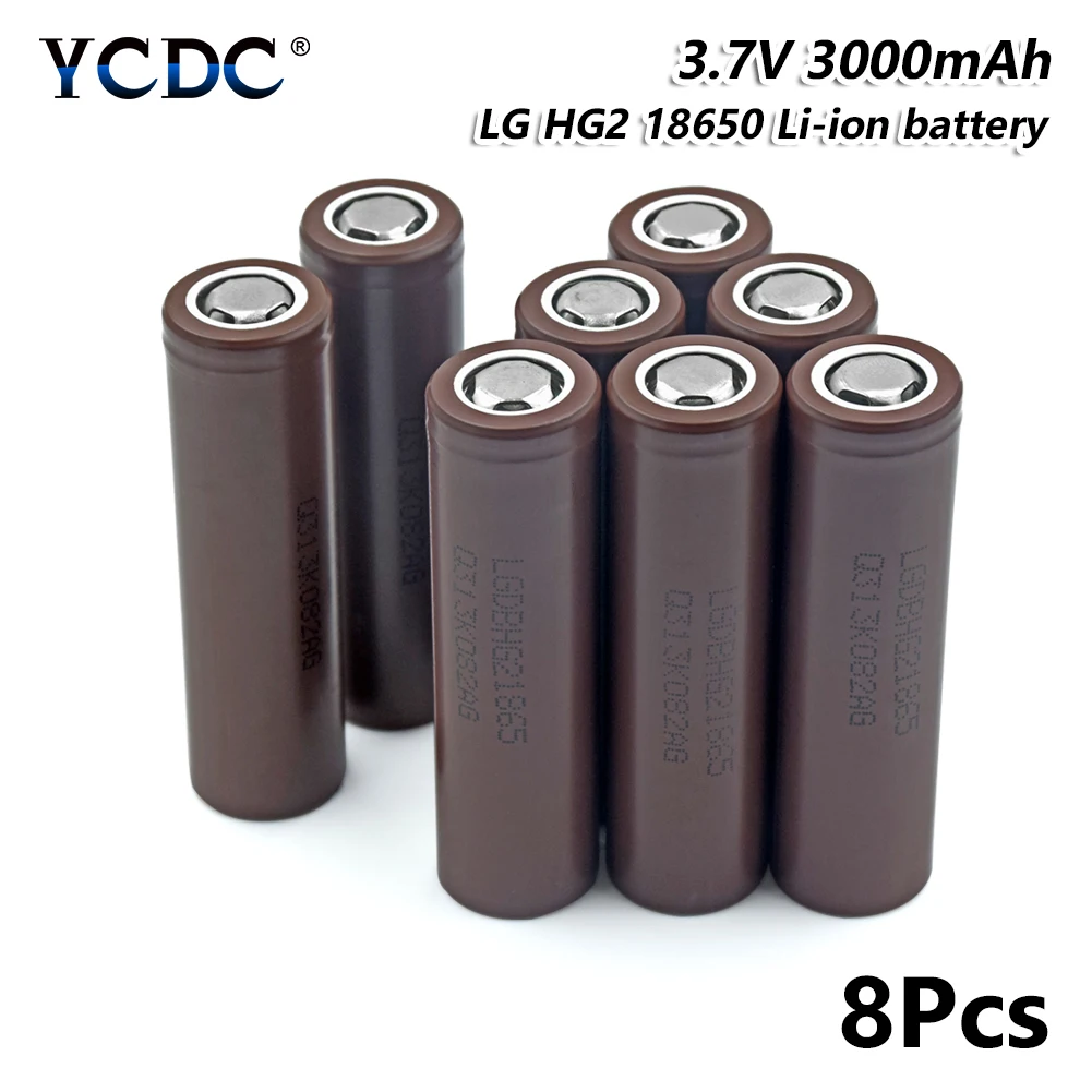 

18650-HG2 3.7V 3000mAh Li-ion Battery Rechargeable For Power Bank Torch X8 for Laser Pen LED Flash light Cell battery holder