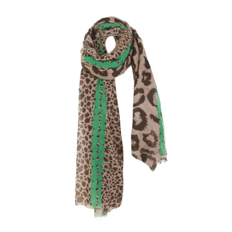 New Fashion Design Hot Women Winter Scarf Leopard Tassel Cotton Linen Color Block Scarf Shawl Wrap Cover crinkle hijab N19#N (13)