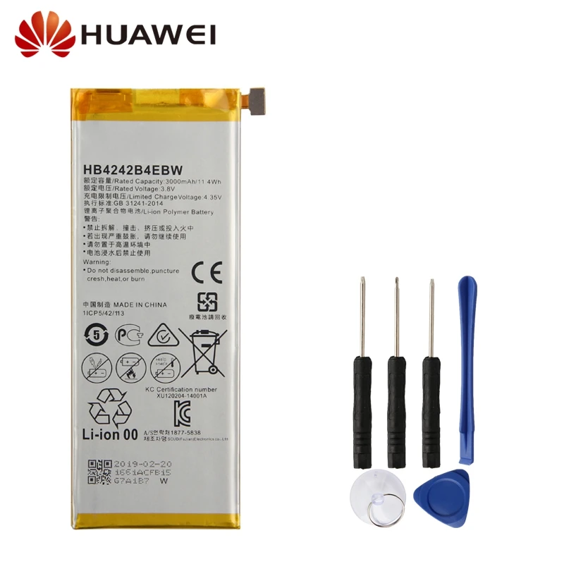 Original Replacement Phone Battery For Huawei Honor 6 4X H60-L01 H60-L02 H60-L11 H60-L04 HB4242B4EBW Authenic Battery 3000mAh Original Replacement Phone Battery For Huawei Honor 6 4X H60-L01 H60-L02 H60-L11 H60-L04 HB4242B4EBW Authenic Battery 3000mAh