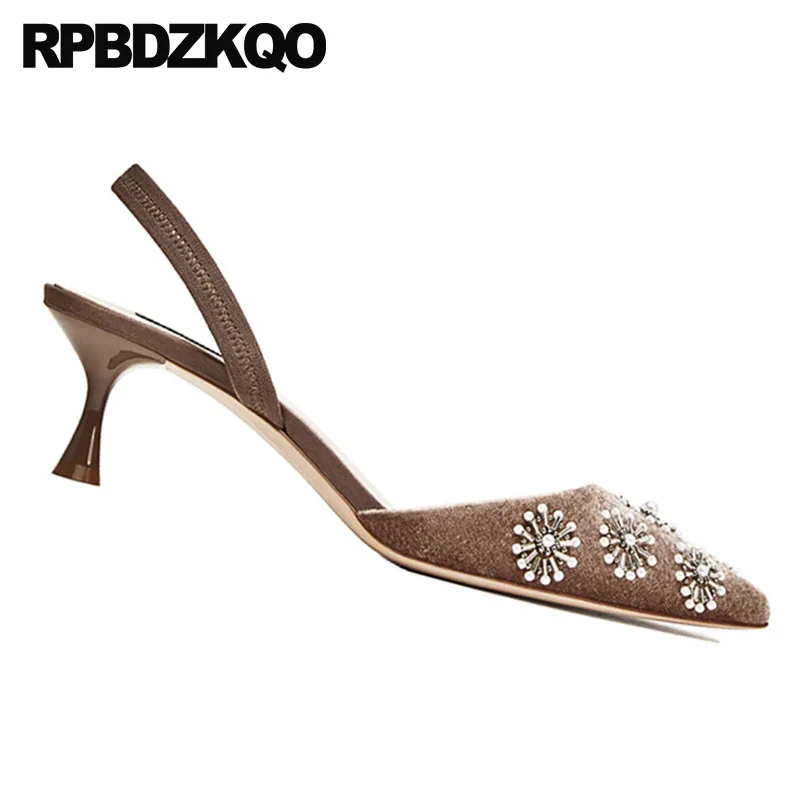 Новые женские Туфли на каблуке-рюмочке обувь коричневого цвета и ...