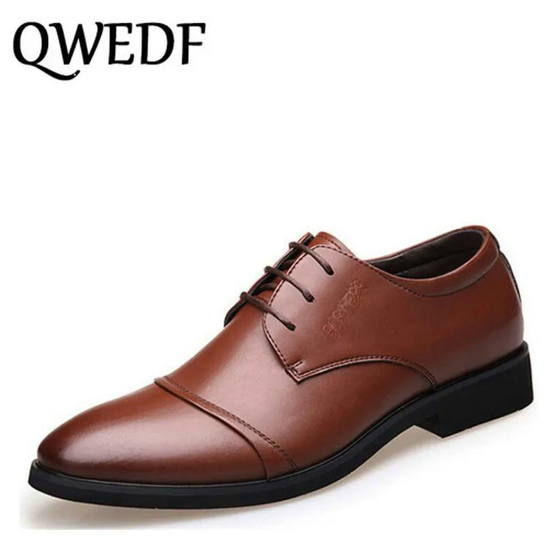 Shoes Men's Shoes Qwedf 2019 New Mature Men Dress Leather Shoes Fashion Men Wedding Dress Shoes Business Comfortable Office Party Shoes Dd-045