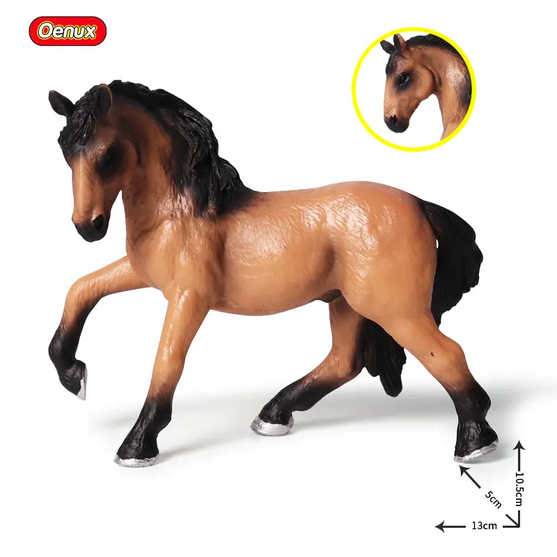 Oenux 3 шт./компл. прерий Животные симуляция Животные лошадь Семья модель экшн герои классические американская лошадь коллекция игрушек