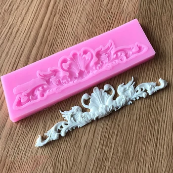 

Great cheap DIY Sugar craft Cake Vintage Relief Border Silicone Mold Fondant Mold Cake decorating Tools Gum paste Mold