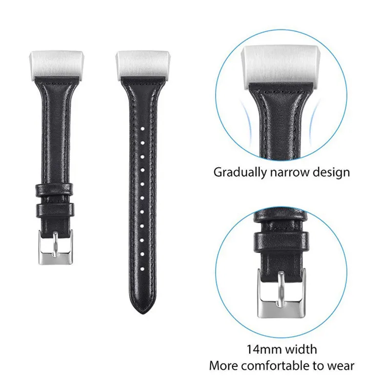 Retro Genuine Leather for Fitbit Charge 3 & Charge 3 SE Bands Replacement Strap Sport Wristband Women Men Small Large 10.17 (9)