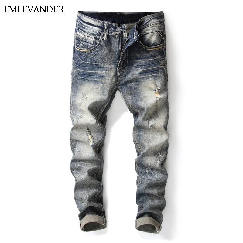 

New Design Plus Size 38 Long Pants Trousers High Quality Brand Skinny Jeans Men