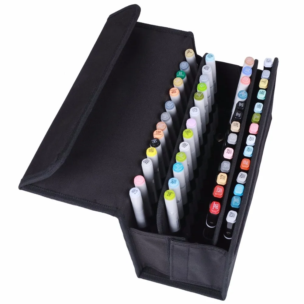 радужный мир маркеры 80 штук. набор фломастеров для скетчинга 200 цветов. крышка фломастера.