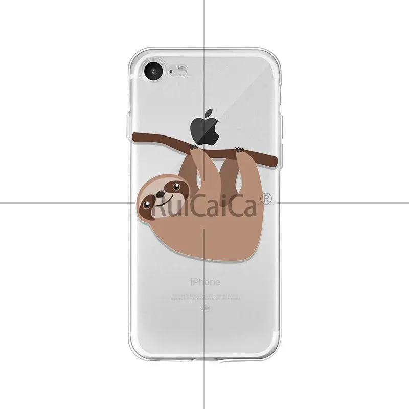 Ruicaica Ленивец милые животные роскошный уникальный дизайн чехол для телефона для Apple iPhone 8 7 6 6S Plus X XS MAX 5 5S SE XR Чехол для мобильного телефона