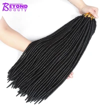 Beyond beauty синтетические вязанные крючком искусственные Locs волосы для наращивания Омбре плетение волос крючком косички 2X замки черные