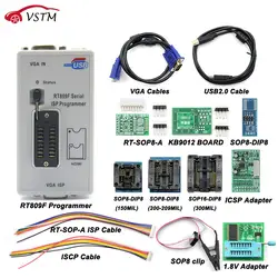 Бесплатная доставка 100% оригинальные новые RT809F ЖК-дисплей ISP программист + 11 Адаптеры + sop8 тестовый зажим для интегральной схемы + 1,8 V адаптер