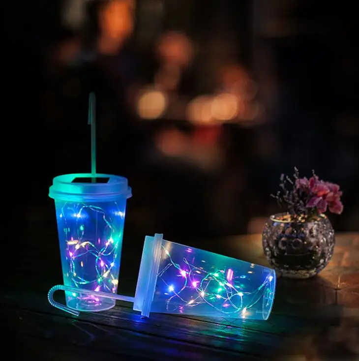 

LED lamp string colour light-emitting beverage cup Party copper wire lamp string cup
