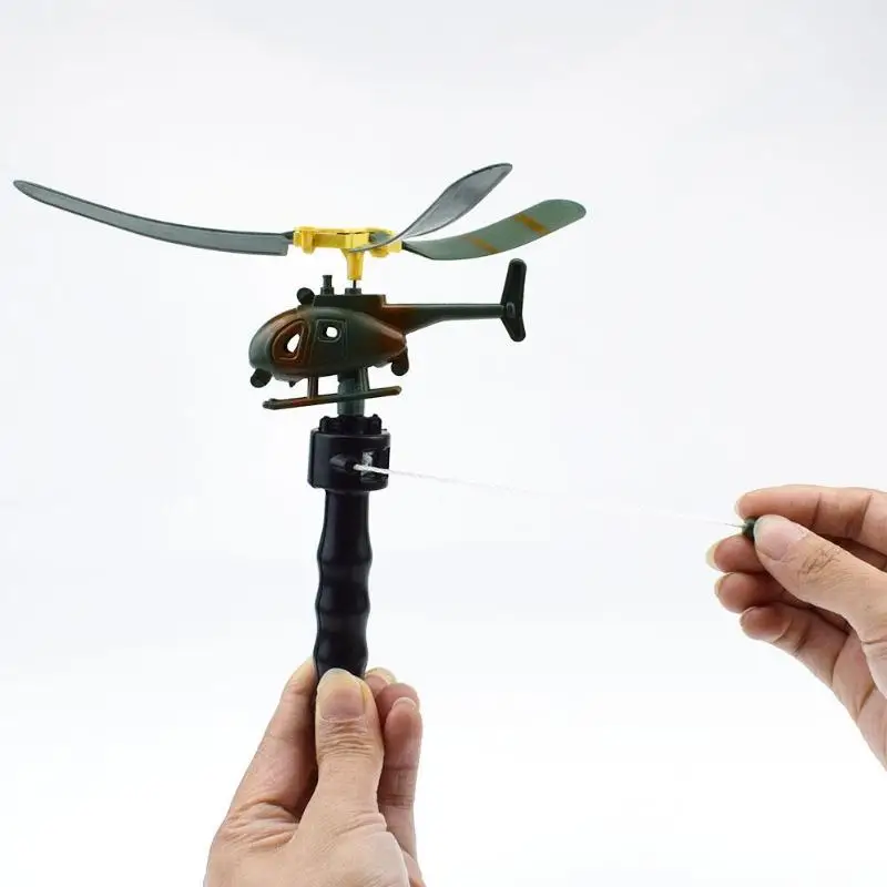 Авиационная модель вертолет ручка тяга Вертолет Самолет ребенок открытый игрушки для детей играть Дрон день детей Подарки для начинающих