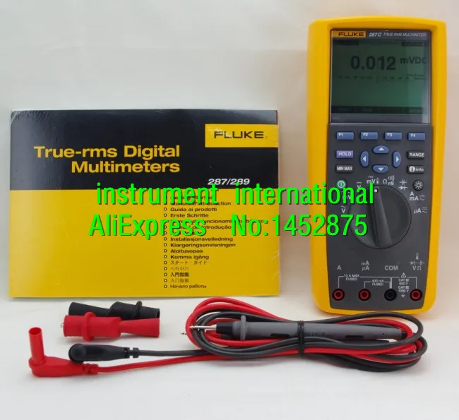 Fluke 287C истинного среднеквадратичного значения промышленный регистрационный