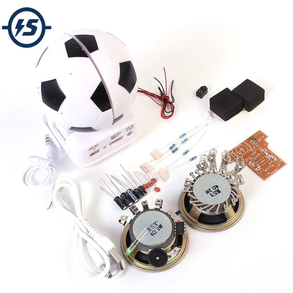 Мини-активный Динамик DIY Kit громкий suite Футбол Форма для электронного