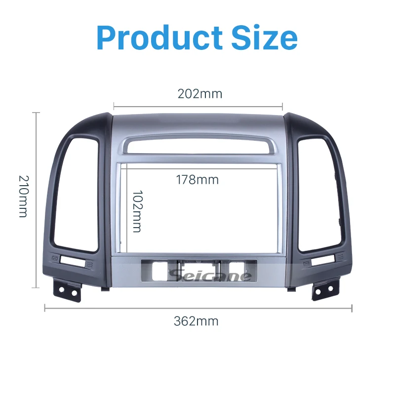 Seicane In Dash 2 DIN Автомобильная стереофоническая панель радио установка рамка Dash ободок отделка комплект для 2006 2007 2008-2012 HYUNDAI SANTAFE