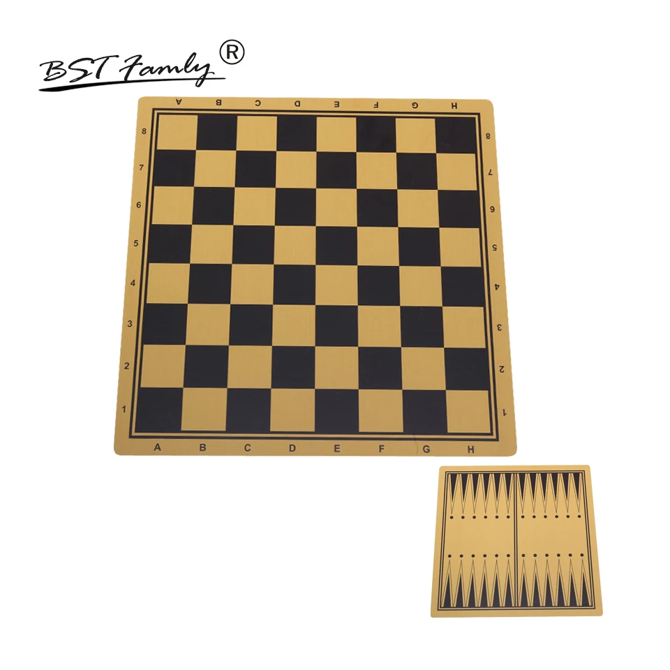 

BSTFAMLY MDF Wood Chess Game 44*47cm Checkerboard 47*47 mm Checker International Chessboard and Backgammon Board IB2