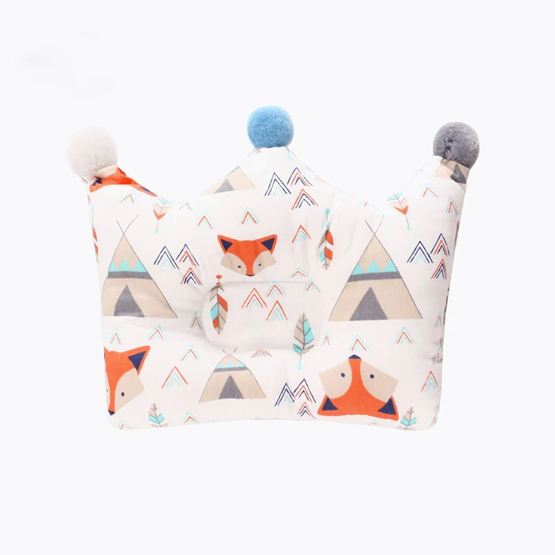 Детская форменная Подушка предотвращает плоскую голову младенцы Корона Точка Форма постельные принадлежности подушки для новорожденных мальчиков украшения для комнаты Девочки Аксессуары - Цвет: Orange fox